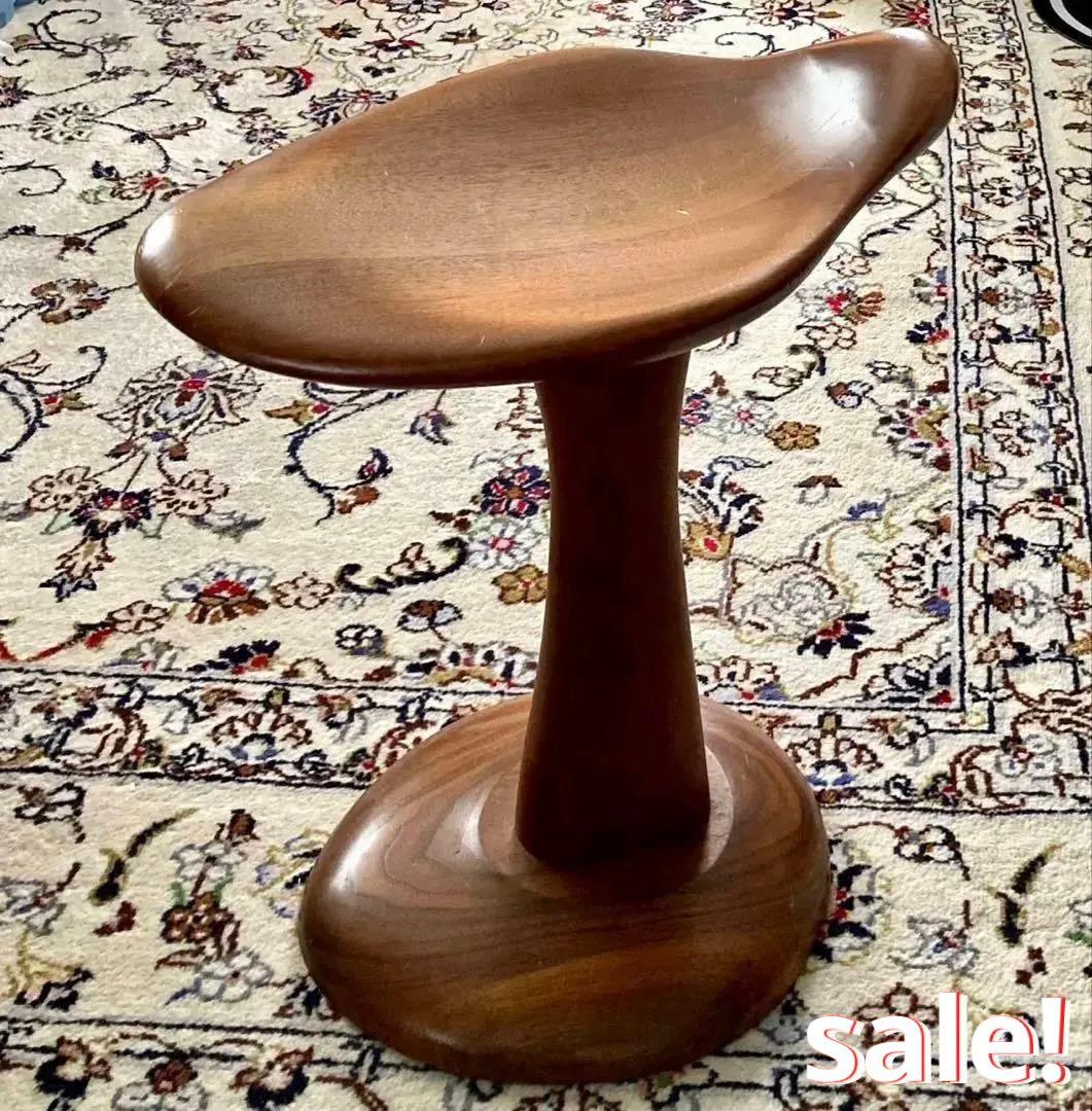 良工房　木製　一本足　椅子　イス　スツール　ウッドスツール　作家物