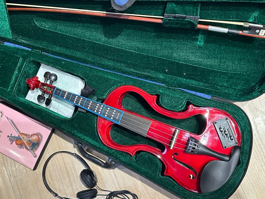 美品hallstatt EV-30 cv-210e エレキバイオリン レッド