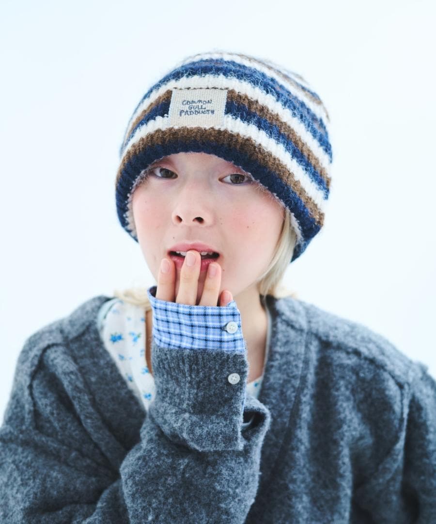 common gull products 記憶の中のガルニット帽弟子 ネイビー