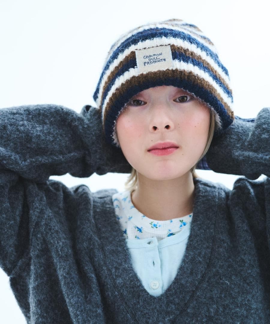 common gull products 記憶の中のガルニット帽弟子 ネイビー