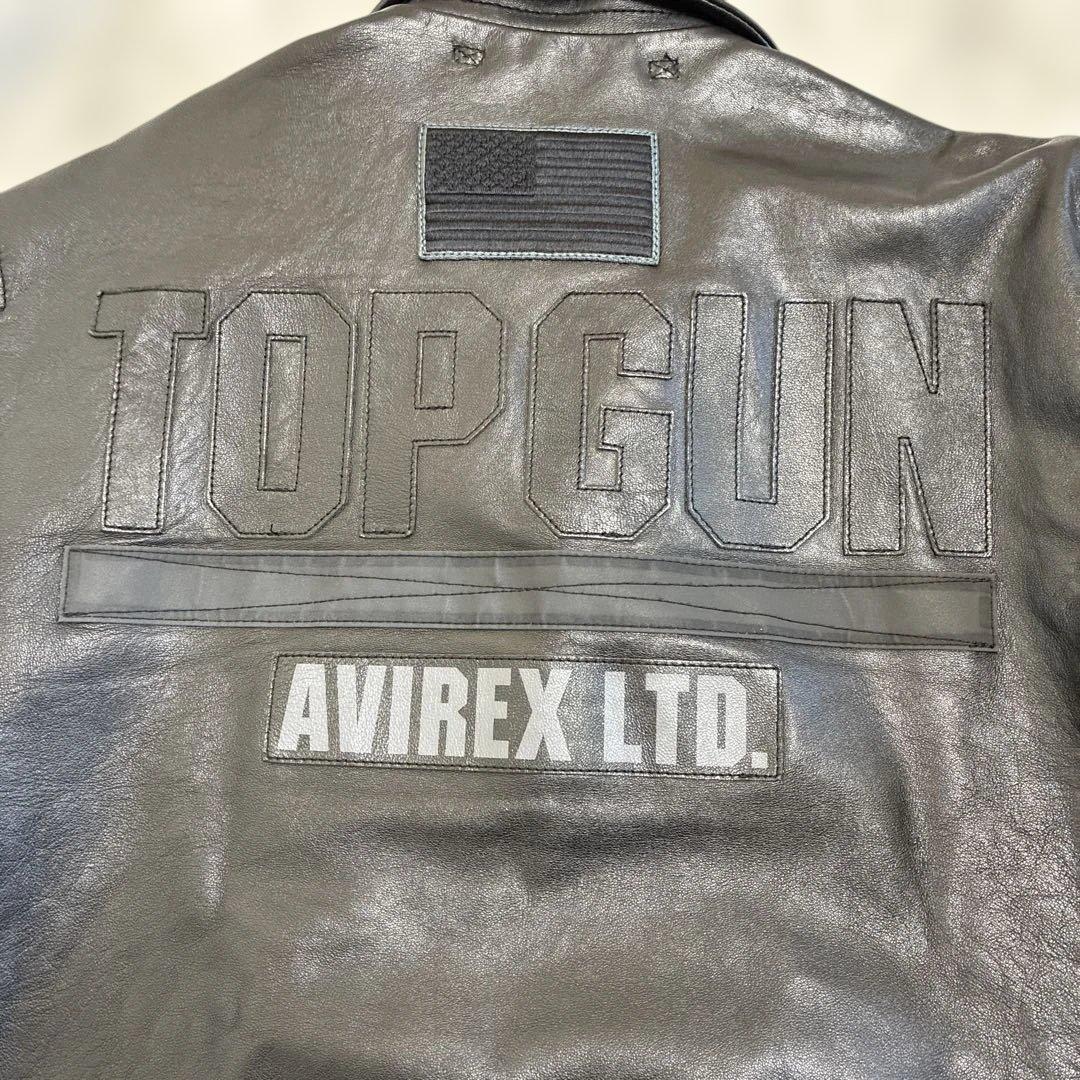 AVIREX アヴィレックス トップガン レザー ジャケット ブラック