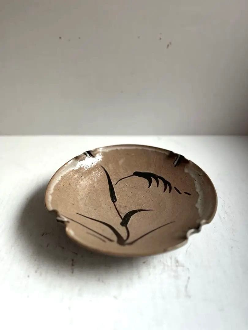 376 田中佐次郎 山瀬窯 絵唐津菓子器 ② 唐津焼 茶道 茶道具 未使用 希少