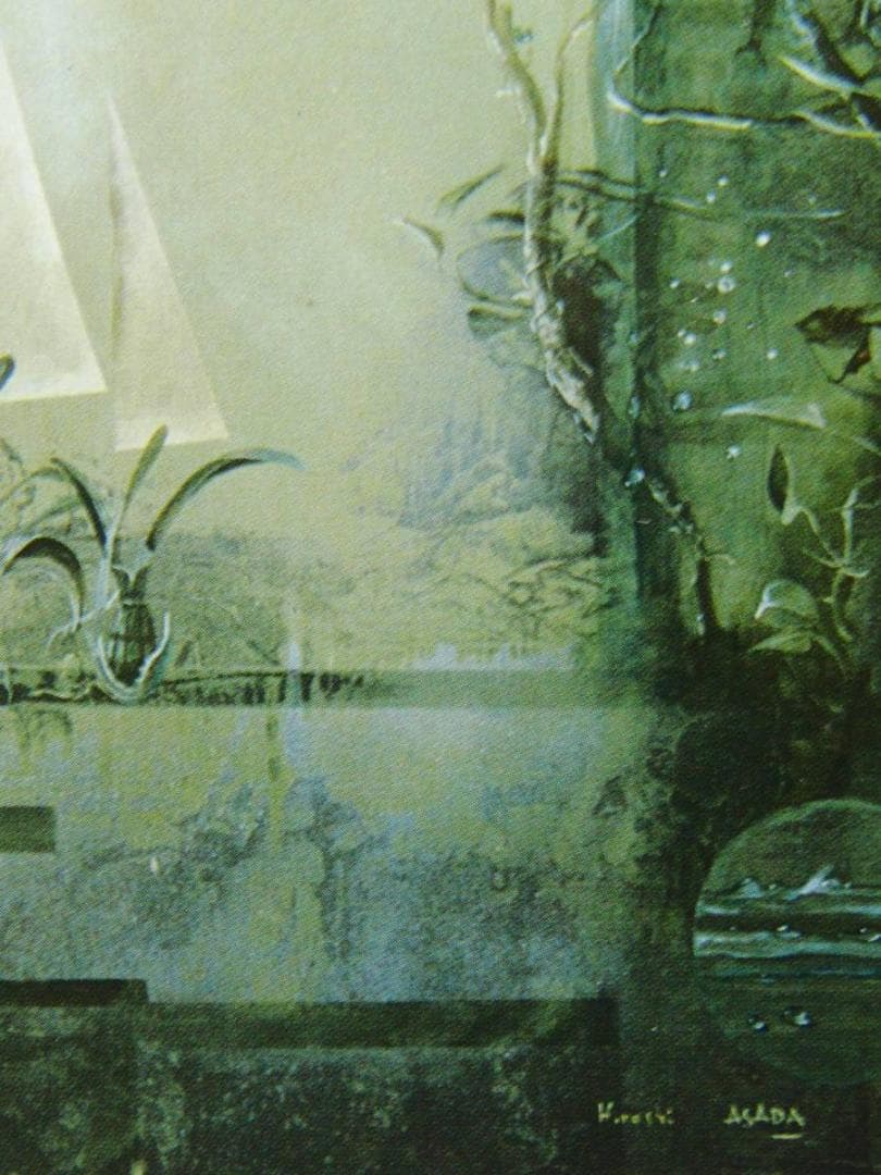 麻田浩、窓・四方、希少な画集より、新品高級額・額装付