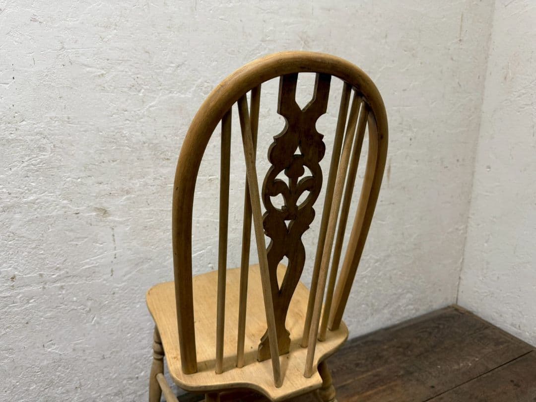 1154 ④英国アンティーク　ホイールバックチェア　イス　ウインザー　カフェ