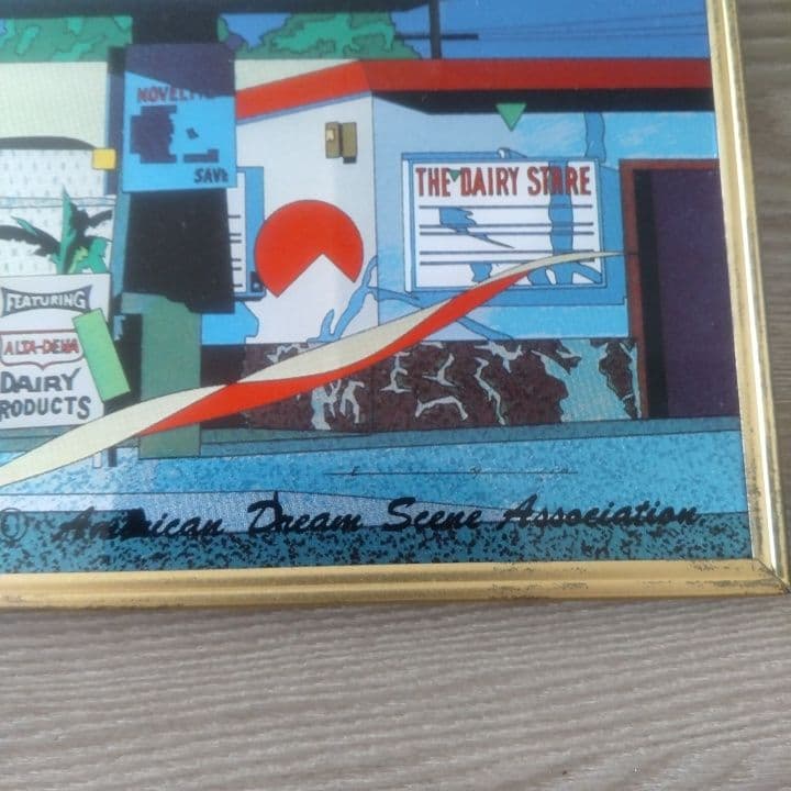 鈴木英人 オールドアメリカ風景・ パブミラー ポップアート昭和レトロ未使用・希少