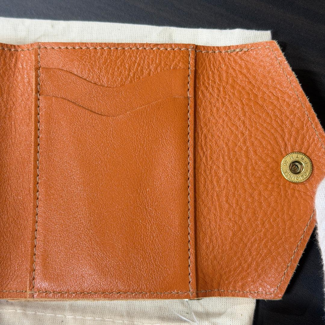 【新品未使用】イルビゾンテ 二つ折り がま口 財布 キャラメル ヤキヌメ
