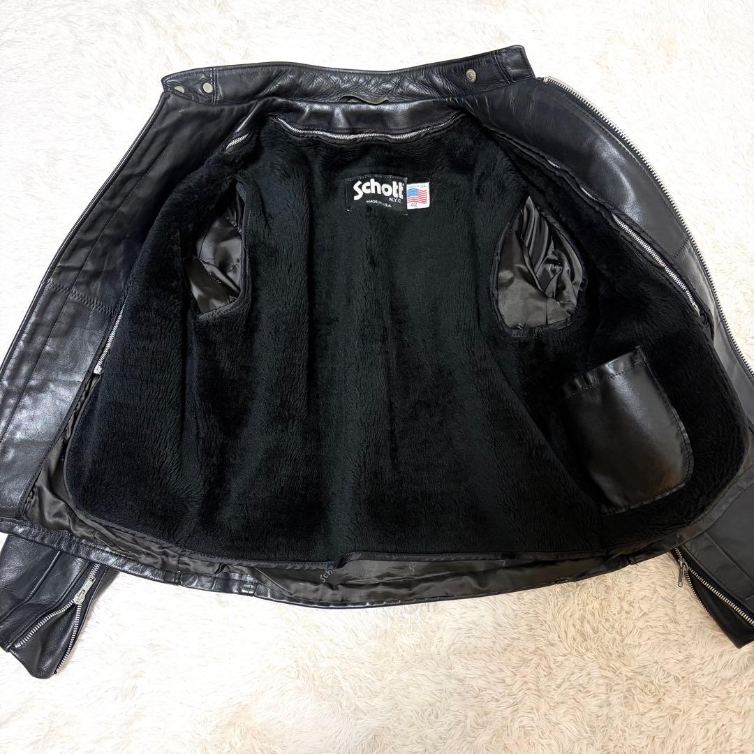 美品‼️schott641 42インチシングルライダース　インナーボア付