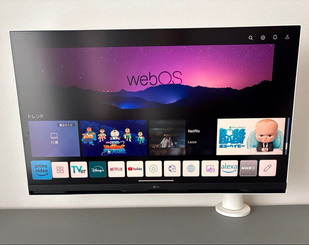 LG 4K スマートモニター 32SQ780S-W/31.5インチ