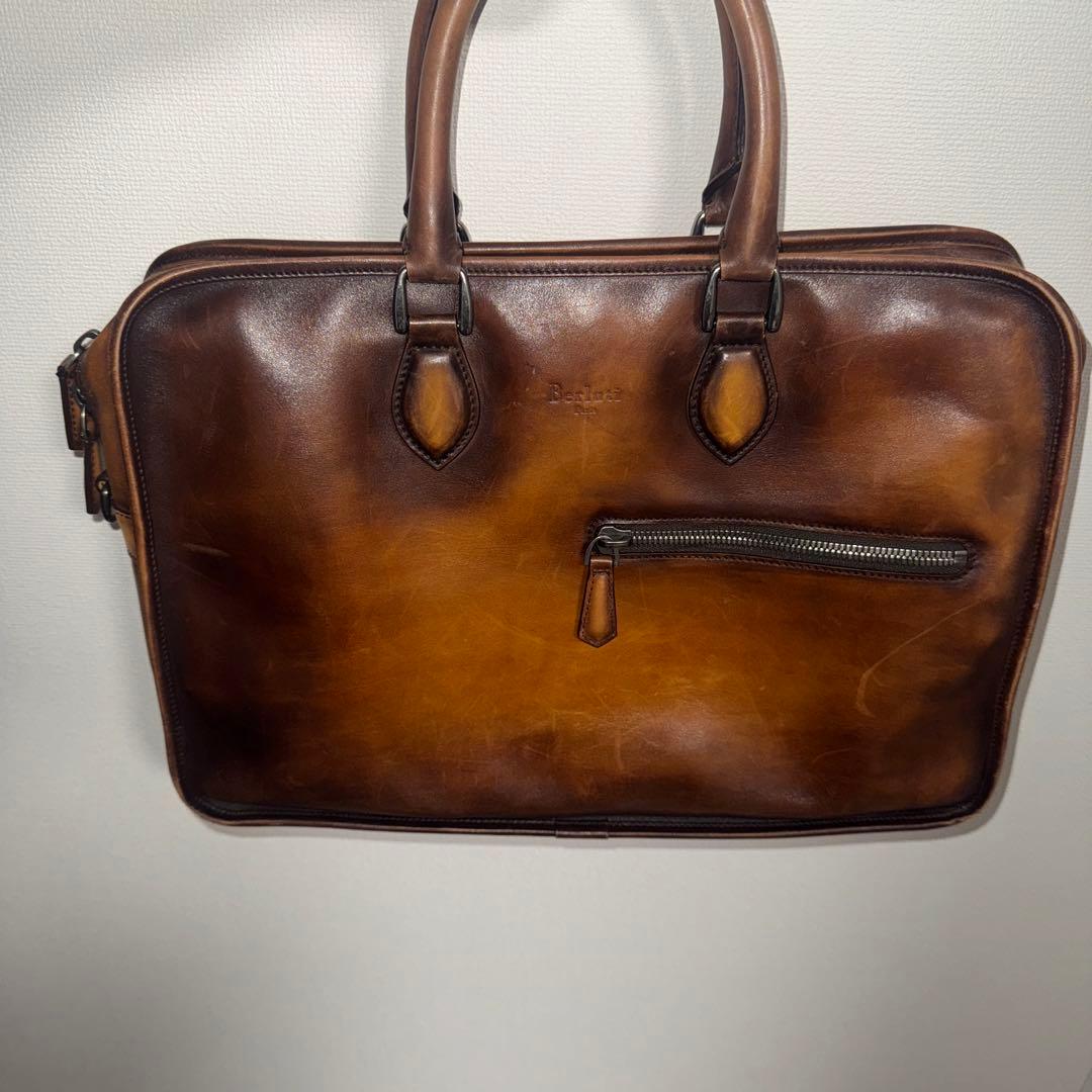 ベルルッティ(berluti)ブラウンレザー ビジネスバッグ