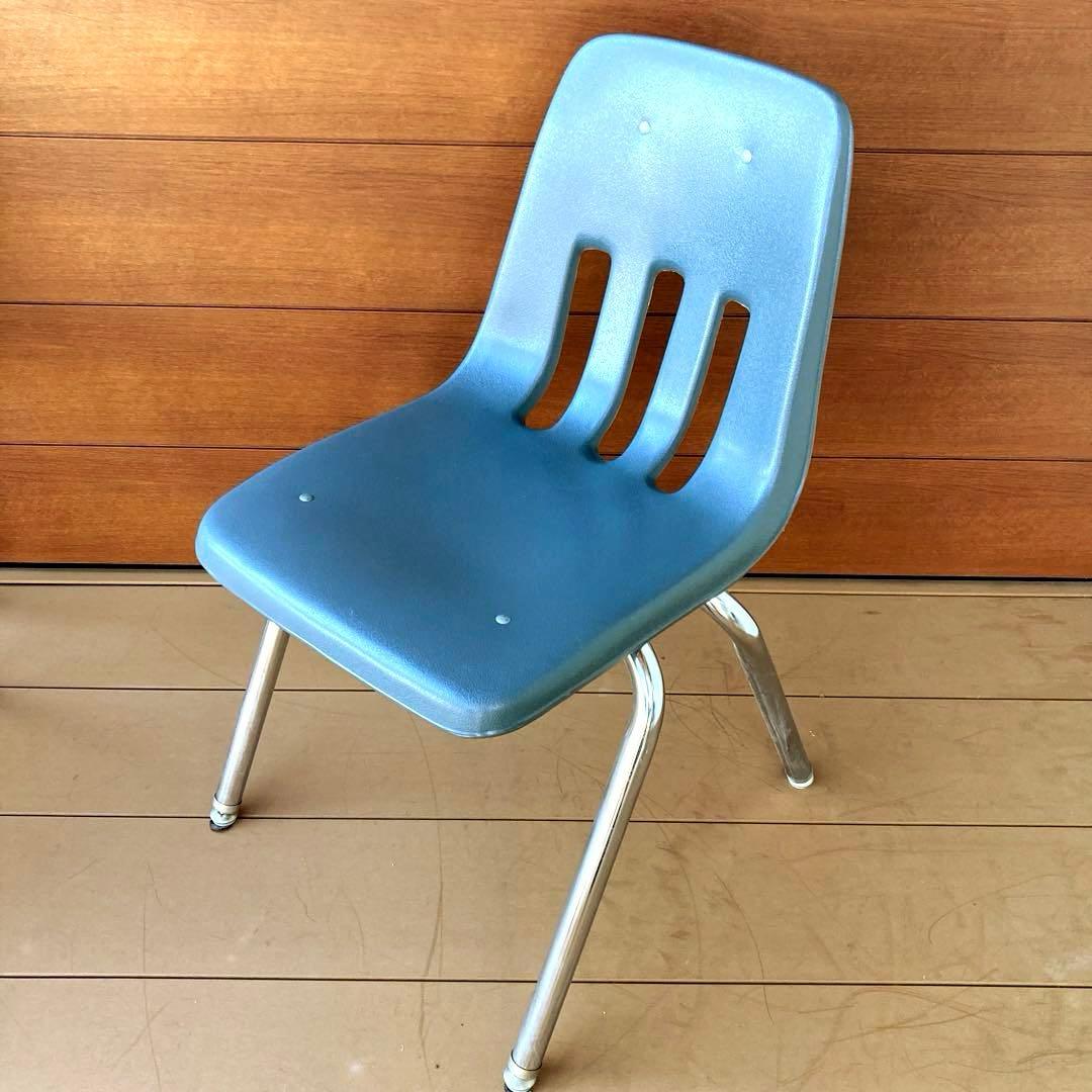 【Tks】①VIRCO社製 スタッキングチェア 4脚セット