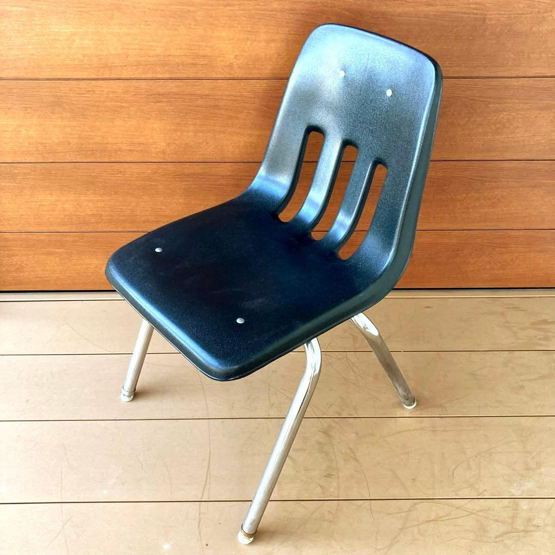 【Tks】①VIRCO社製 スタッキングチェア 4脚セット