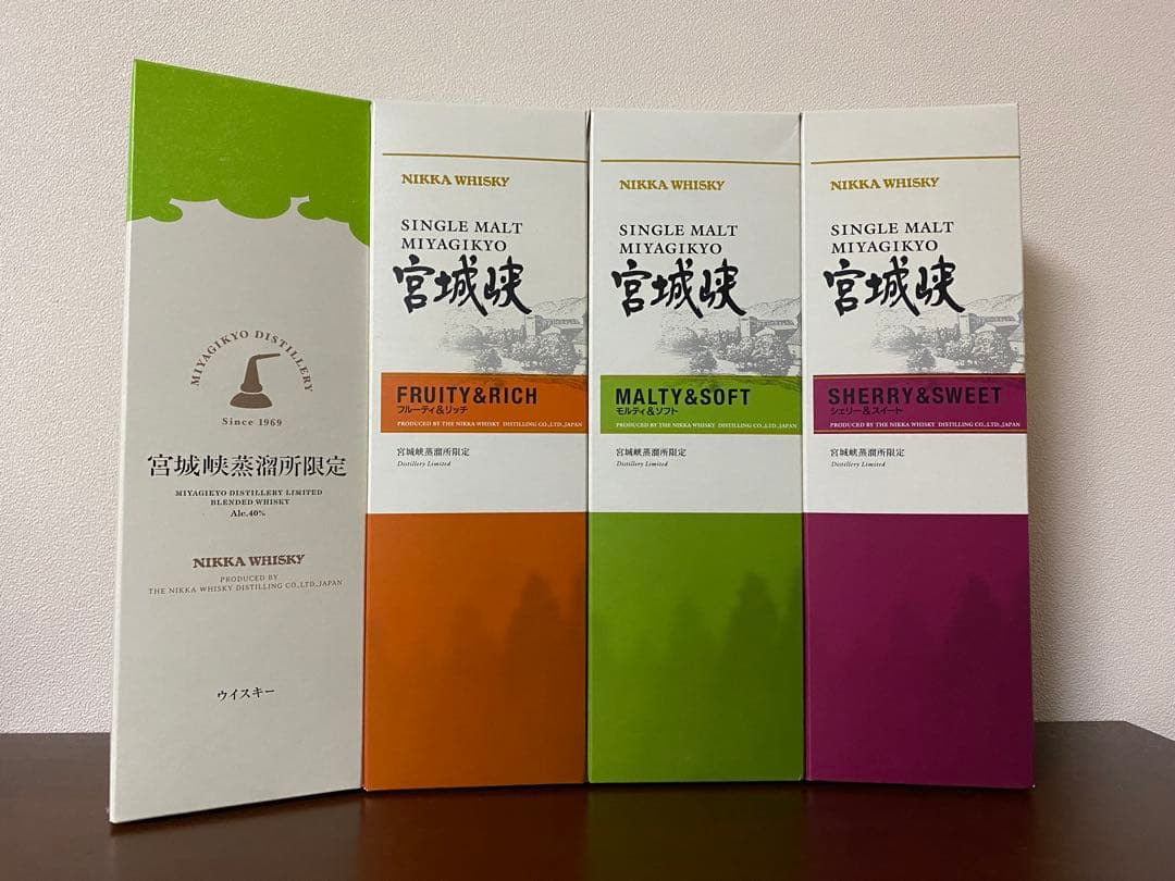 ニッカウイスキー 宮城峡キーモルトシリーズ&宮城峡蒸留所限定 4本セット