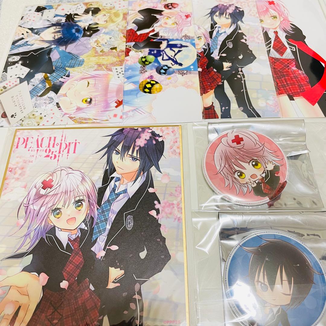 PEACH-PIT 25周年特別展　しゅごキャラ　あむ　イクト　缶バッジ　色紙