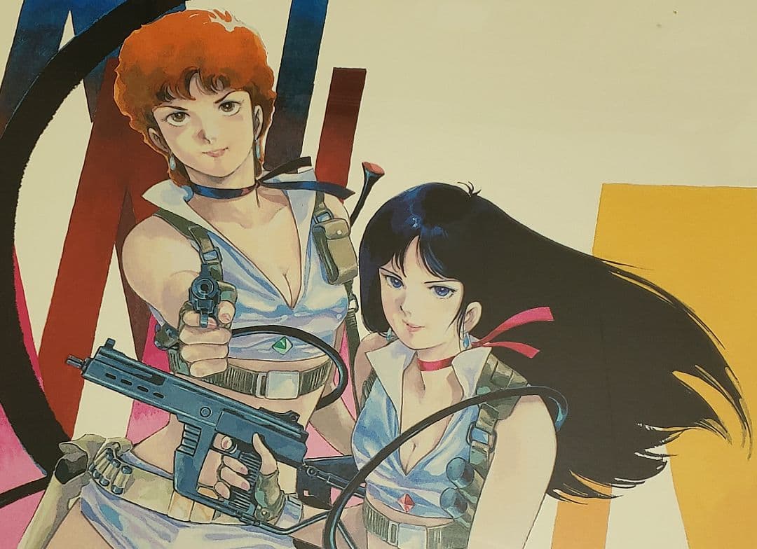 【アートコレクションハウス】安彦良和直筆サイン入り版画『ダーティペア☆WWWA』