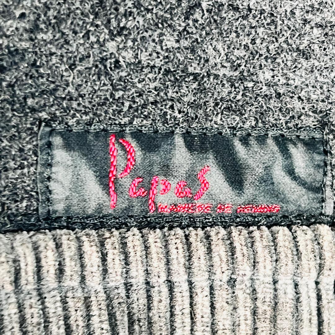 【パパス】ハンティングジャケット 中綿ライナー リバー コーディロイ 異素材 L