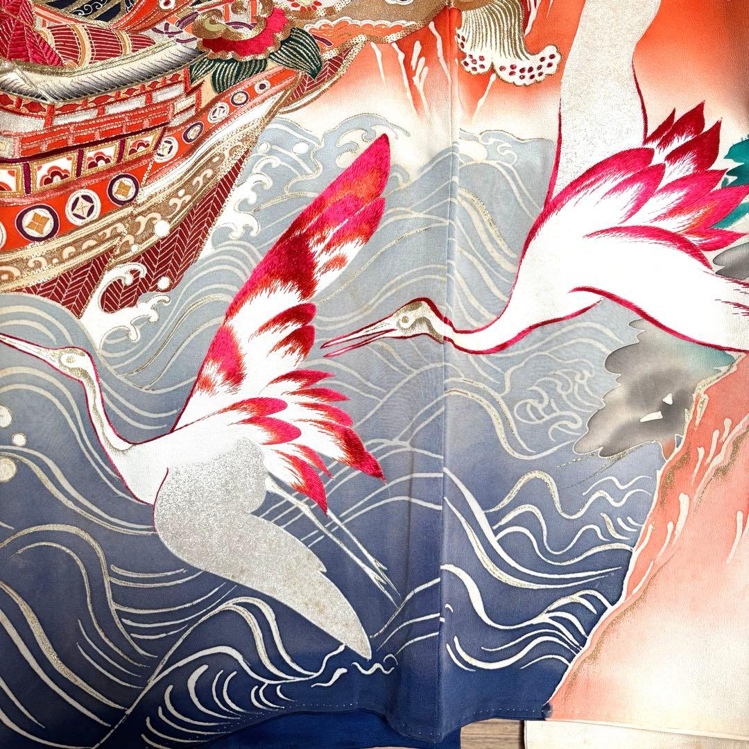 アンティーク 振袖 成人式 婚礼 花嫁衣装 大正ロマン 鶴