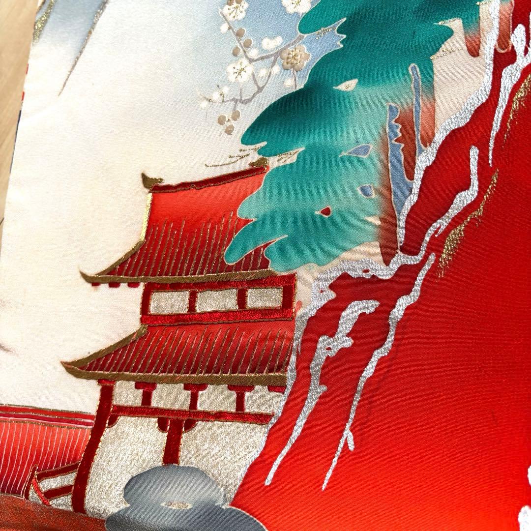 アンティーク 振袖 成人式 婚礼 花嫁衣装 大正ロマン 鶴