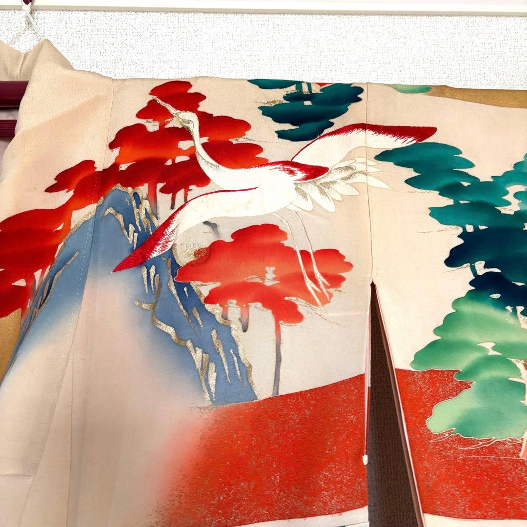 アンティーク 振袖 成人式 婚礼 花嫁衣装 大正ロマン 鶴