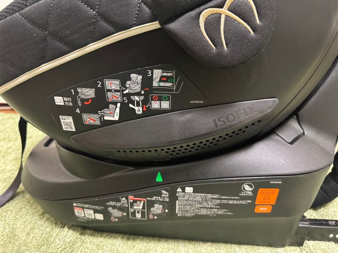 エールベベ クルット6i グランス BF950 ブラック 美品 ISOFIX