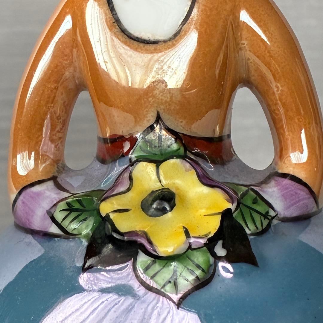 オールドノリタケ　アールデコ調デコレディーのパウダーシェーカー　置物　インテリア