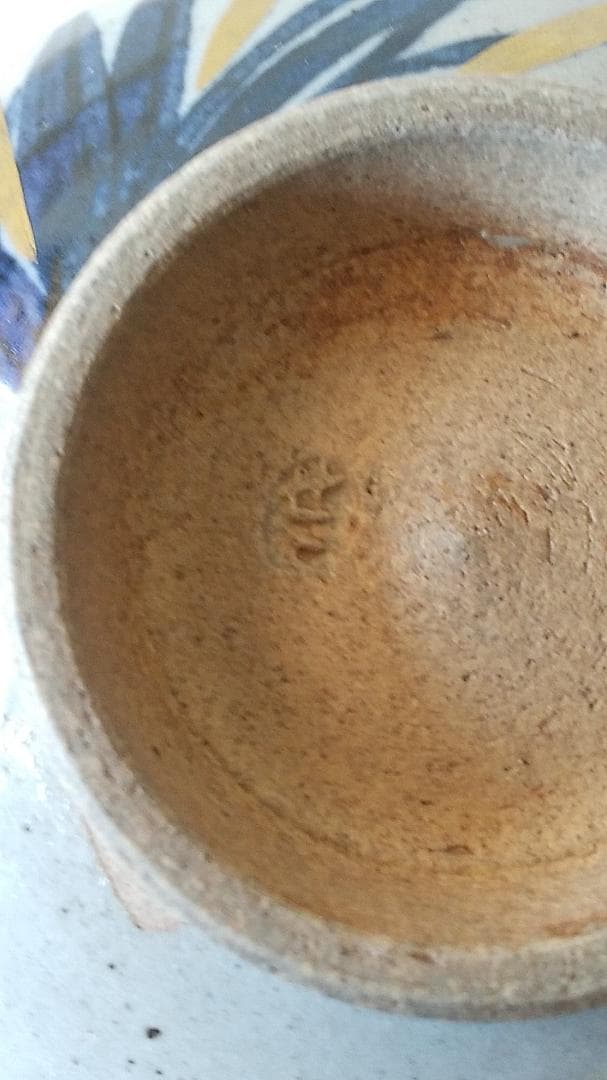 膳所焼 淡海ぜぜ 陽炎園 岩崎新定 金彩 菖蒲ノ絵 茶碗 共箱 共布 栞 美品