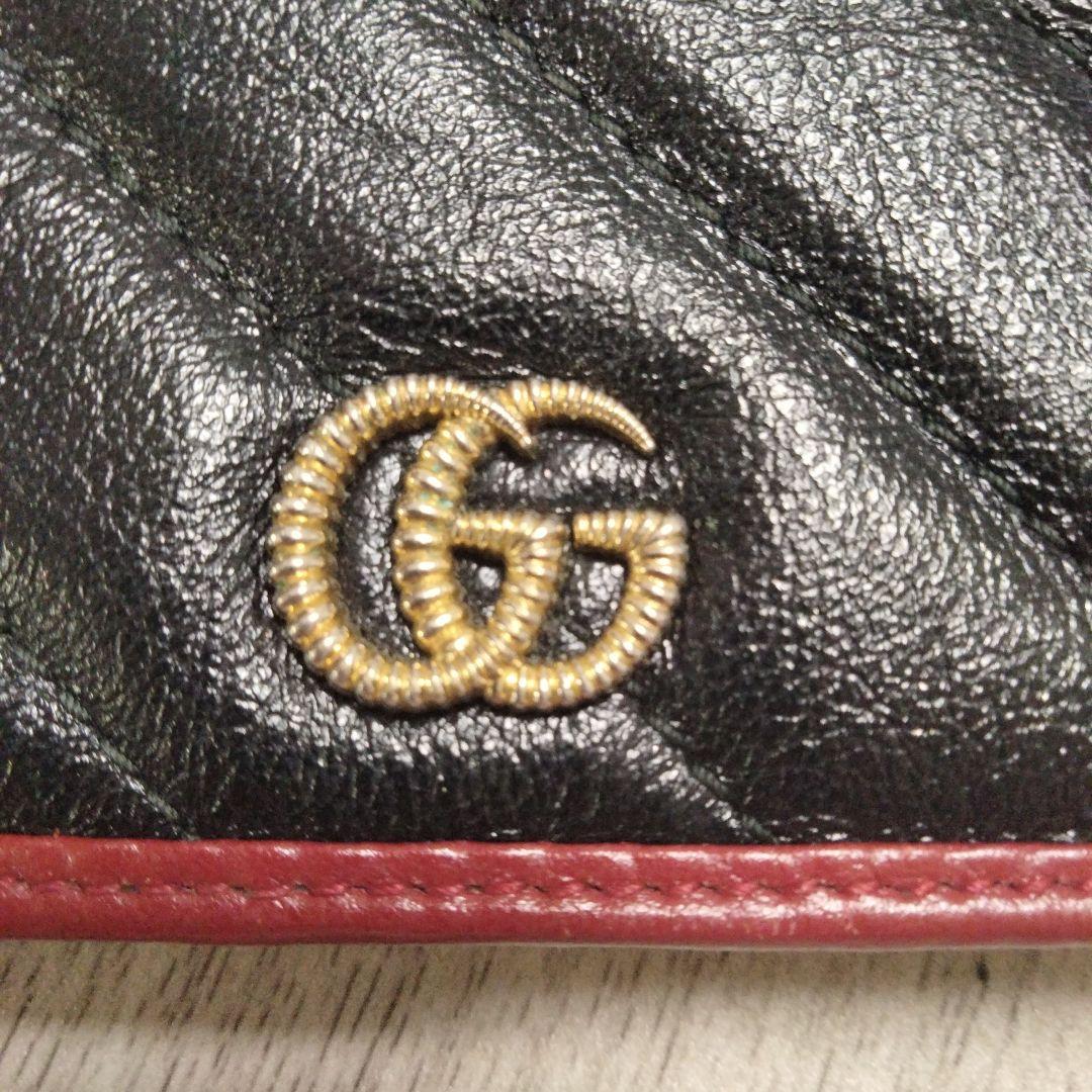 【美品】GUCCI グッチGGキルティングコンパクトウォレット