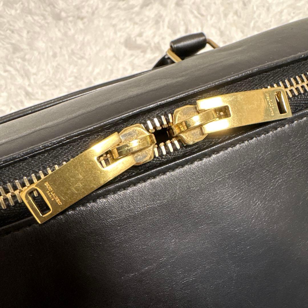 サンローラン クラシックダッフル6 2way ショルダーバッグ レザー ブラック