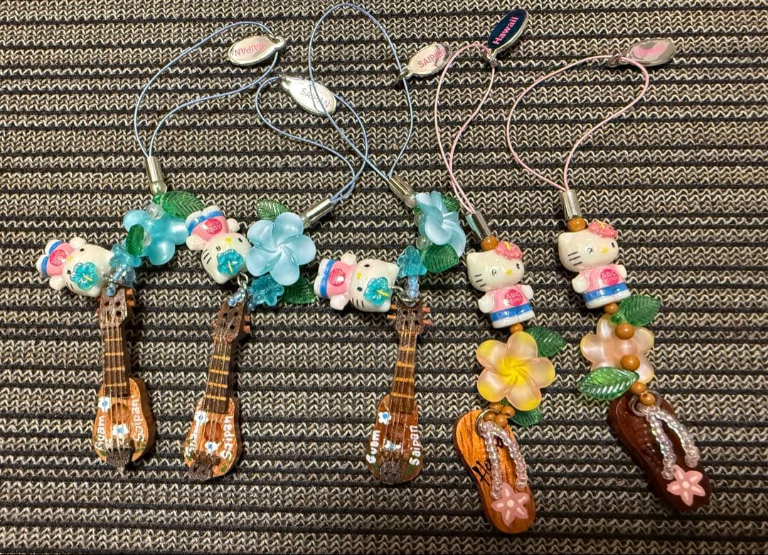 レアご当地　限定 白キテイkitty 根付けストラップ ABCstore 5点