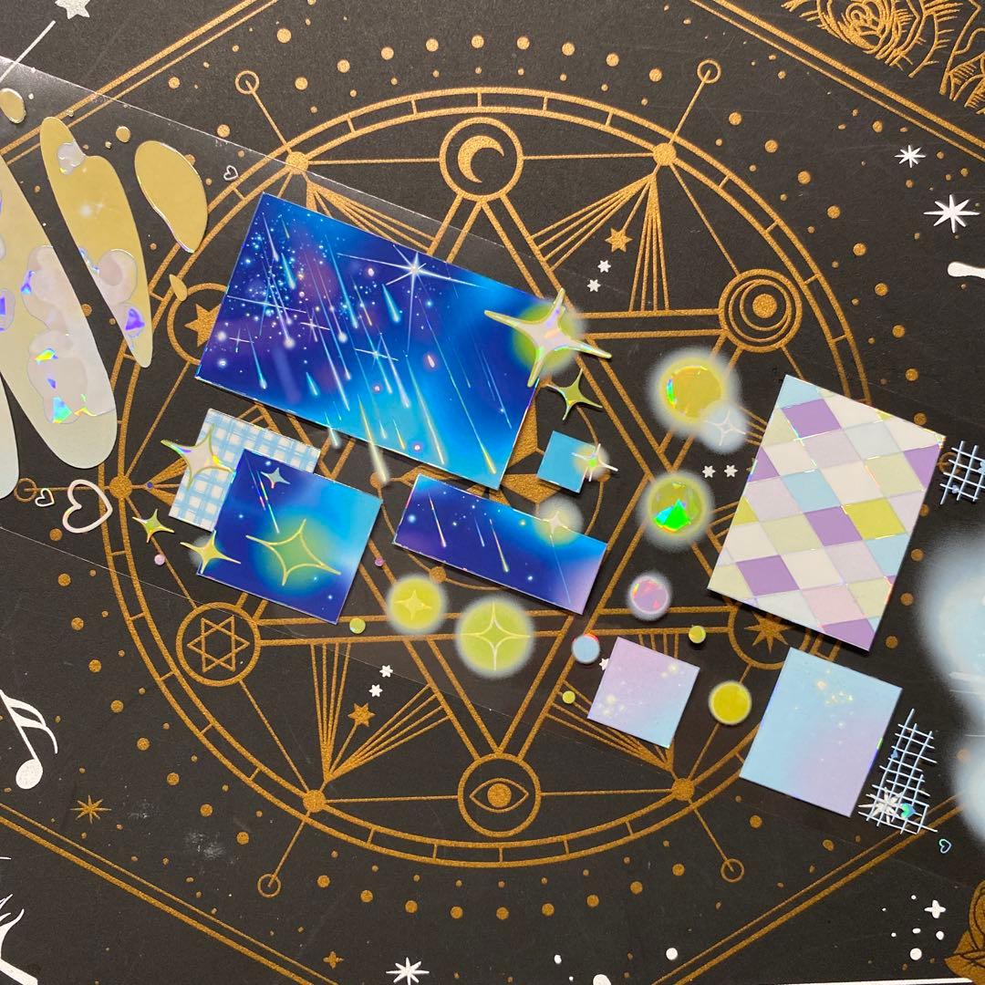 【9154】海外　マステ　中古巻　PETマスキングテープ　雲　金魚　装飾系