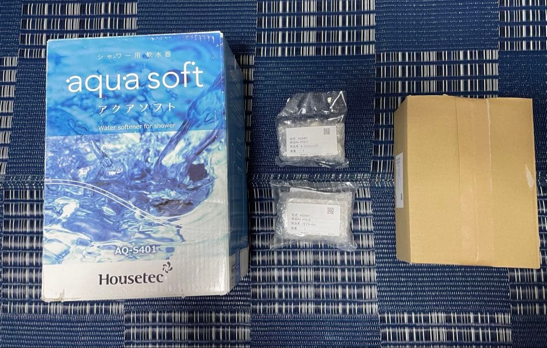 アクアソフト　アダプター　メンテナンス剤　セット　(シャワー用軟水器) 日本製