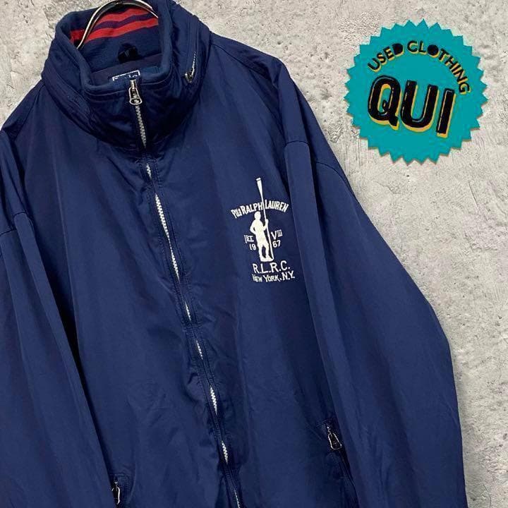 レアデザイン US古着○ポロバイラルフローレン スウィングトップ メンズ2XL