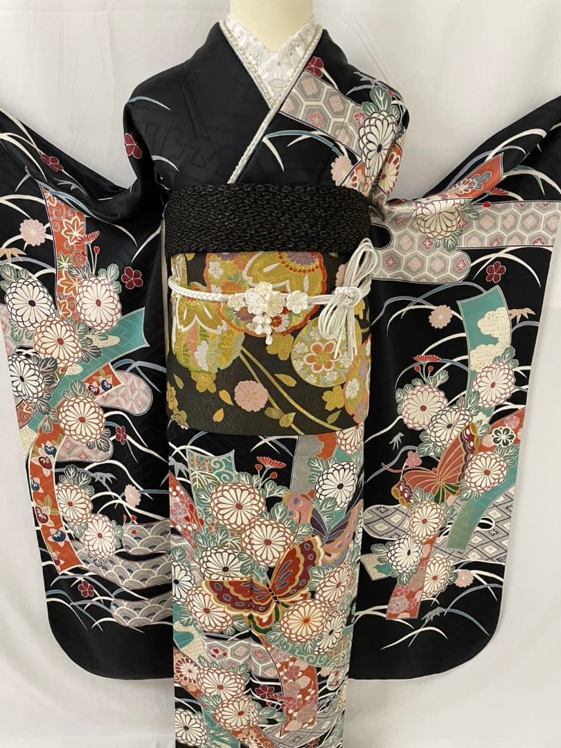 売約済み【WA-Modern】★★正絹　三越謹製　京友禅　振袖7点フルセット★★