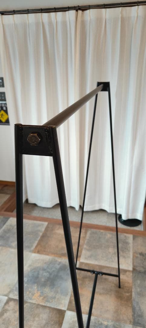 アイアン ハンガーラック 下段２本 店舗什器 コートスタンド 分解 スチール