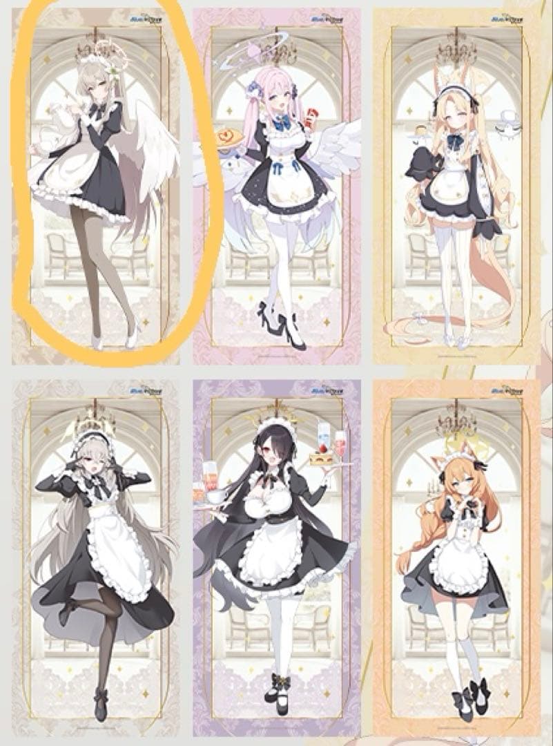 韓国限定　ブルアカ　ブルーアーカイブ　メイド 等身大タペストリー　桐藤ナギサ