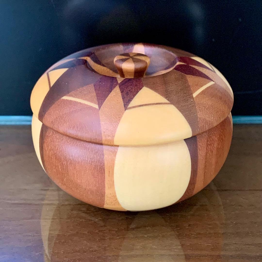 伝統工芸 箱根 寄木細工 「柿」　小物入れ