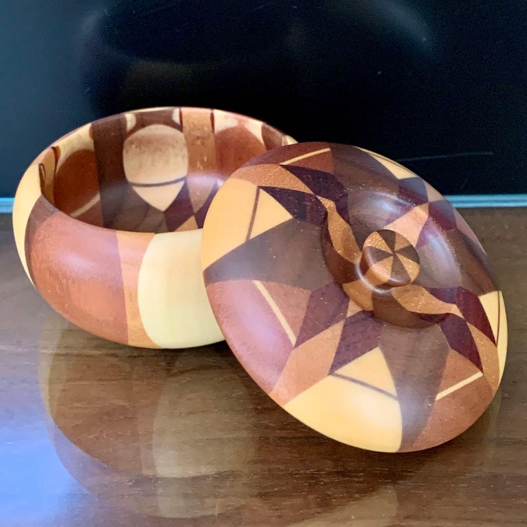 伝統工芸 箱根 寄木細工 「柿」　小物入れ