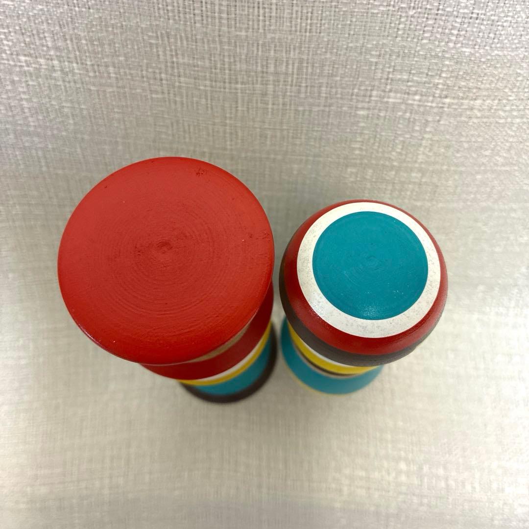 ルビンのこけし　カラフル　ペア　　　佐藤卓　阿保正文