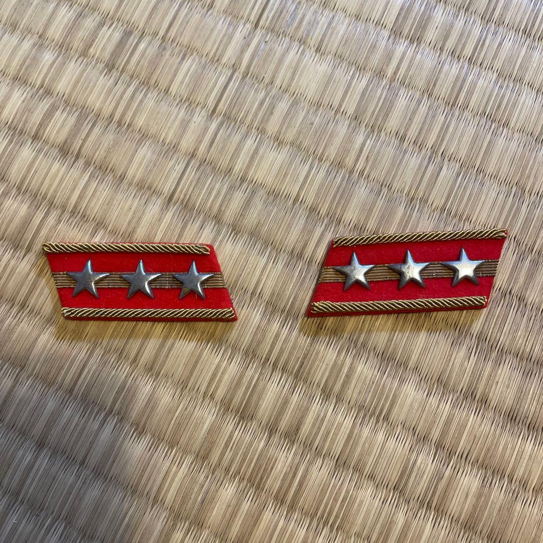 未使用？ IJA 日本陸軍 大尉 三式 襟章 captain