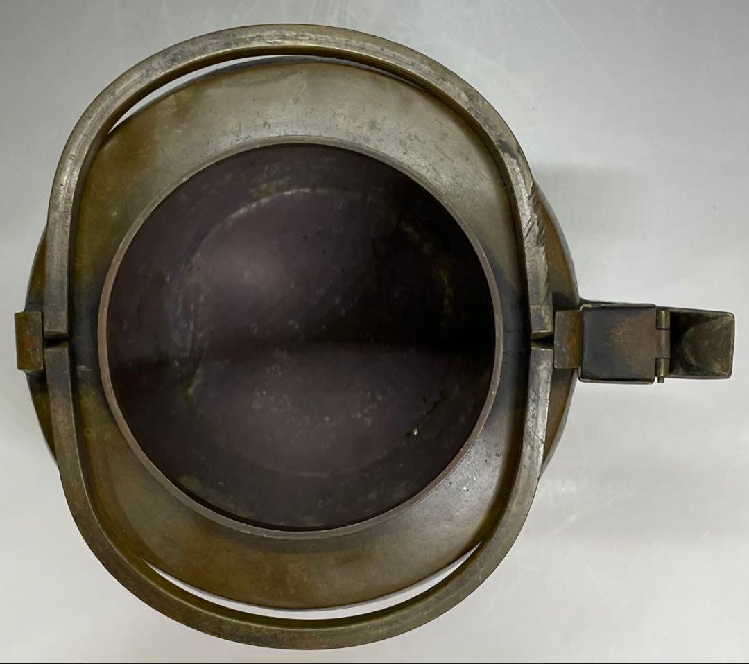 薬缶　注水　口蓋付　銅製　在銘　作家作品　やかん 　W079