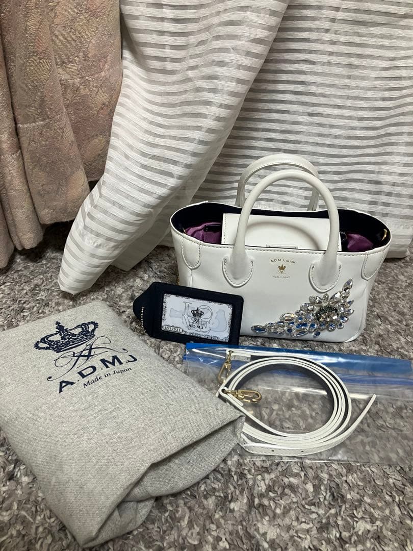ADMJ スワロフスキー マイクロミニトートバッグ
