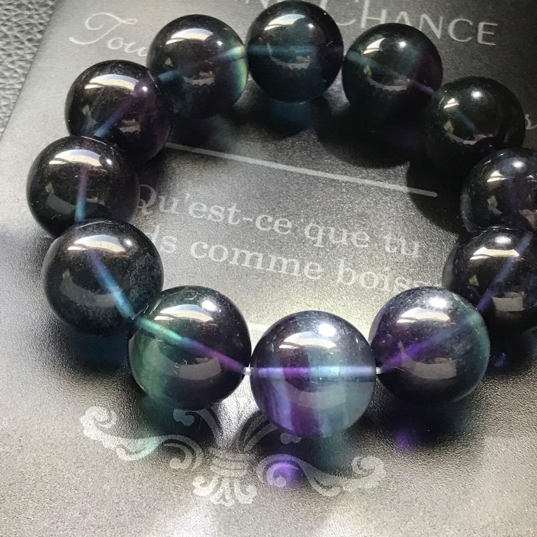 ブルーフローライト 大玉ブレス❣️16.5cm