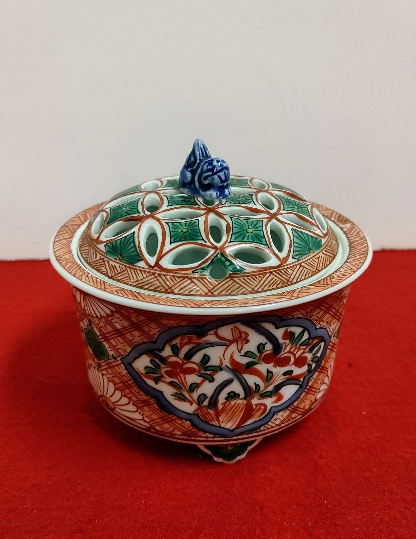 香炉/鍋島焼/有田焼/鍋島焼　香炉　大秀作/伊万里焼香炉