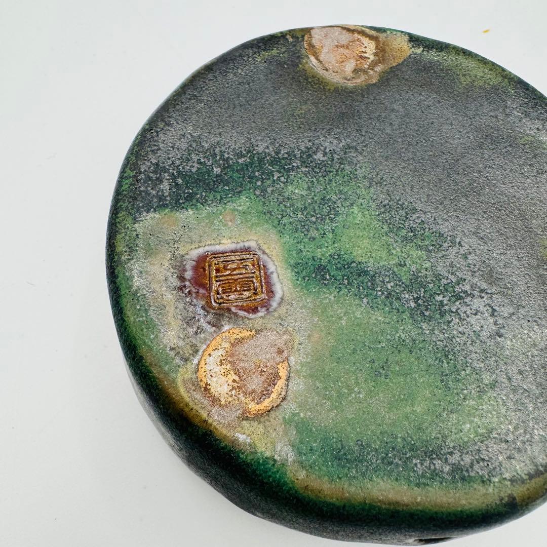 【五雲窯　前田喜代範　九曜紋瓦頭　香炉　共箱】骨董　アンティーク　インテリア