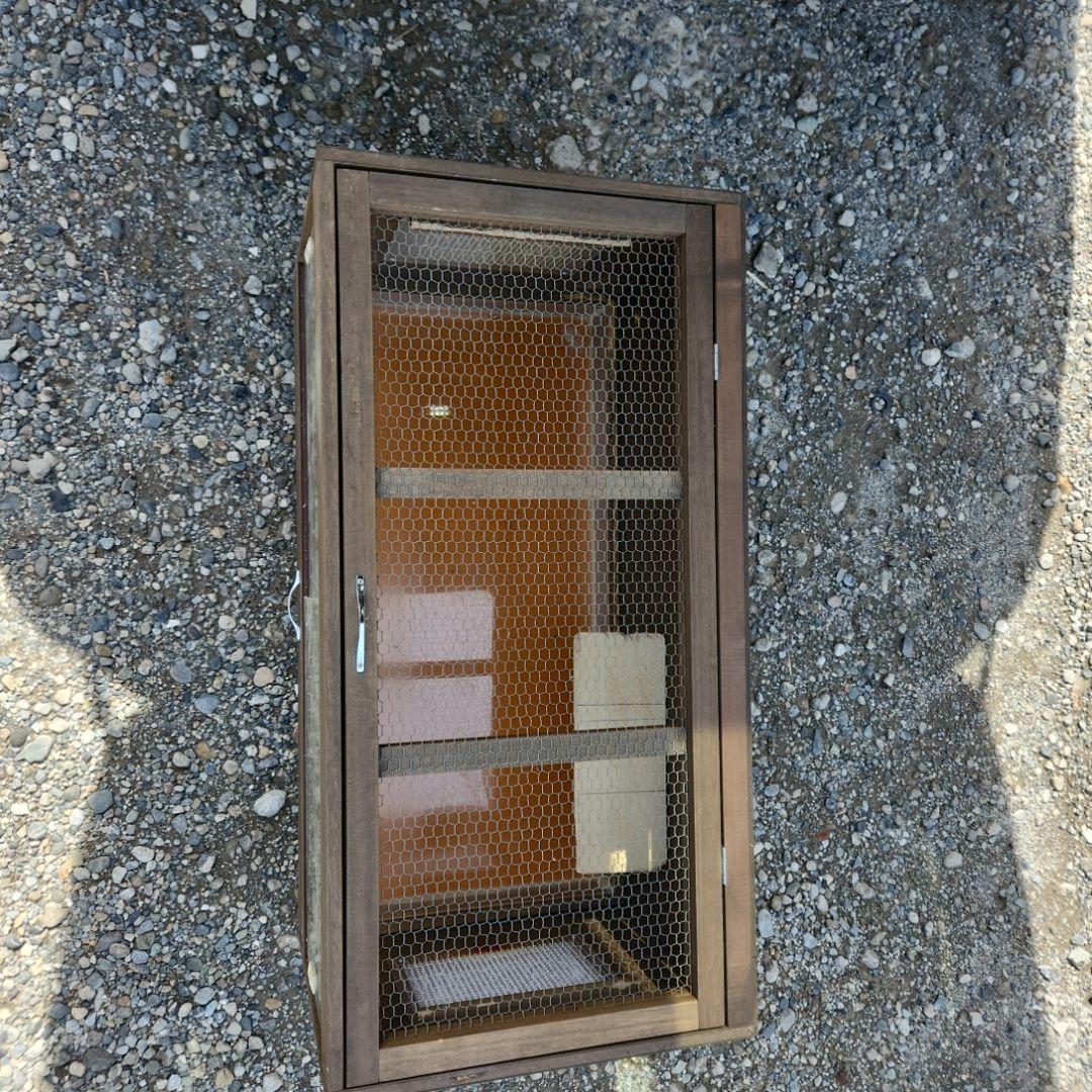 木製 中型 飼育ケージ 通気性メッシュ