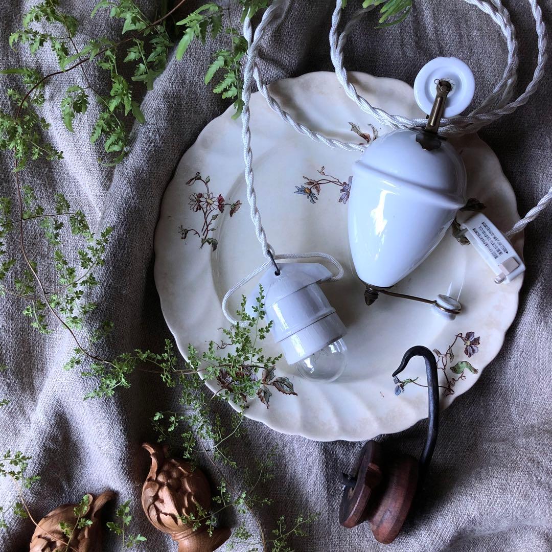 フランスアンティーク滑車ランプ 昇降ペンダントライト 天井照明 古家具 店舗什器