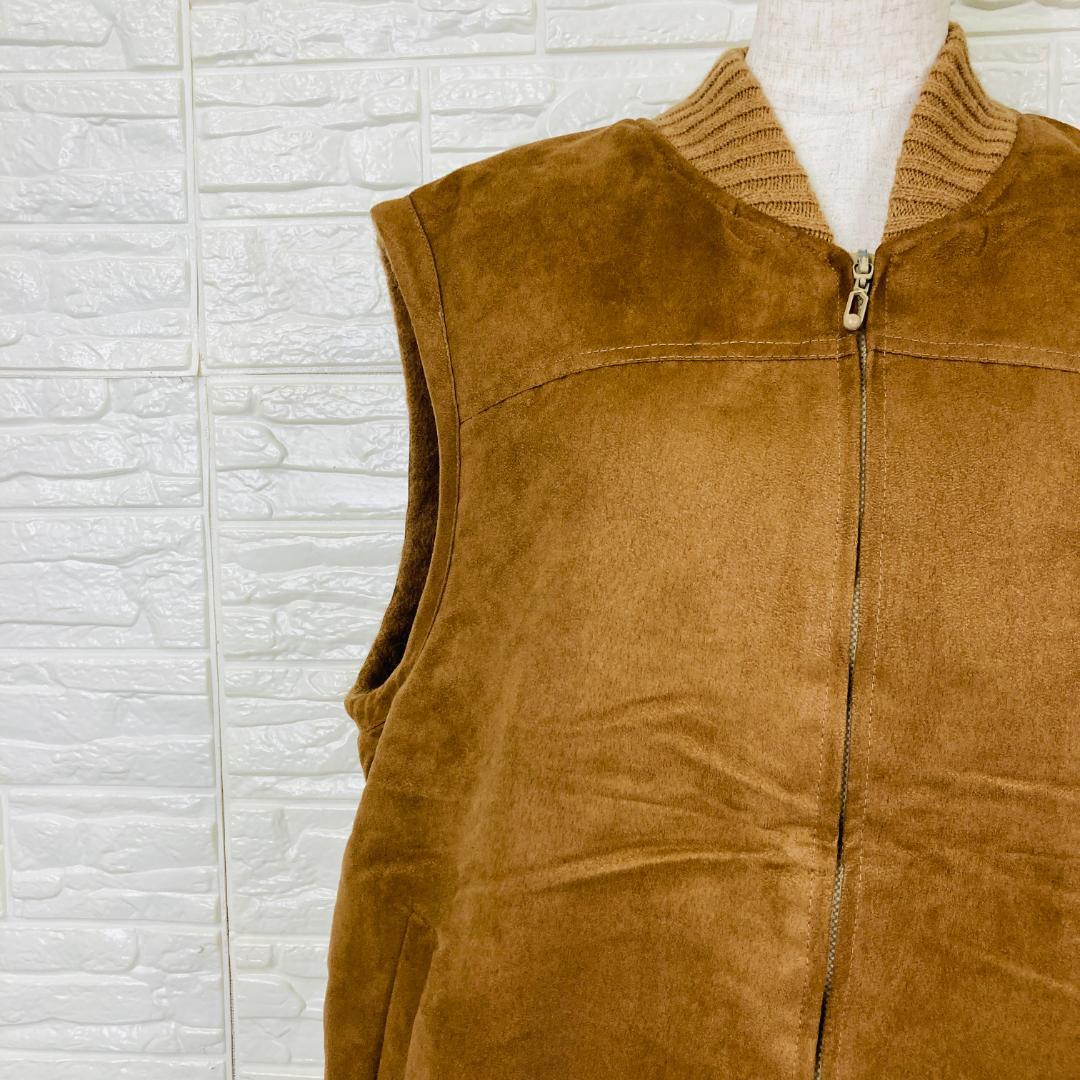 Evseg（エヴセグ）キャメルウール100% ベスト　LL