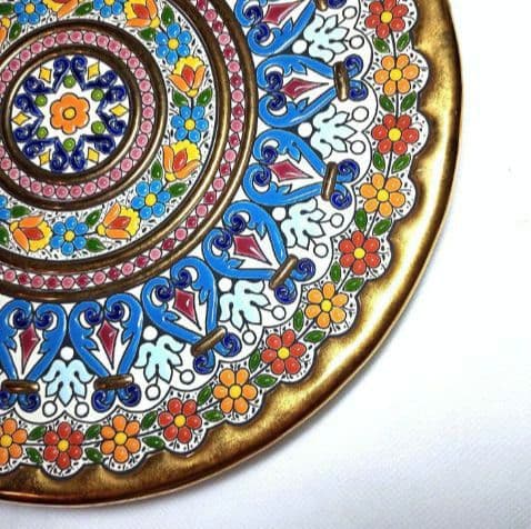 セアルコ　セルビア(セビリア)焼き　大皿28.5cm　 金彩24K 　スペイン製