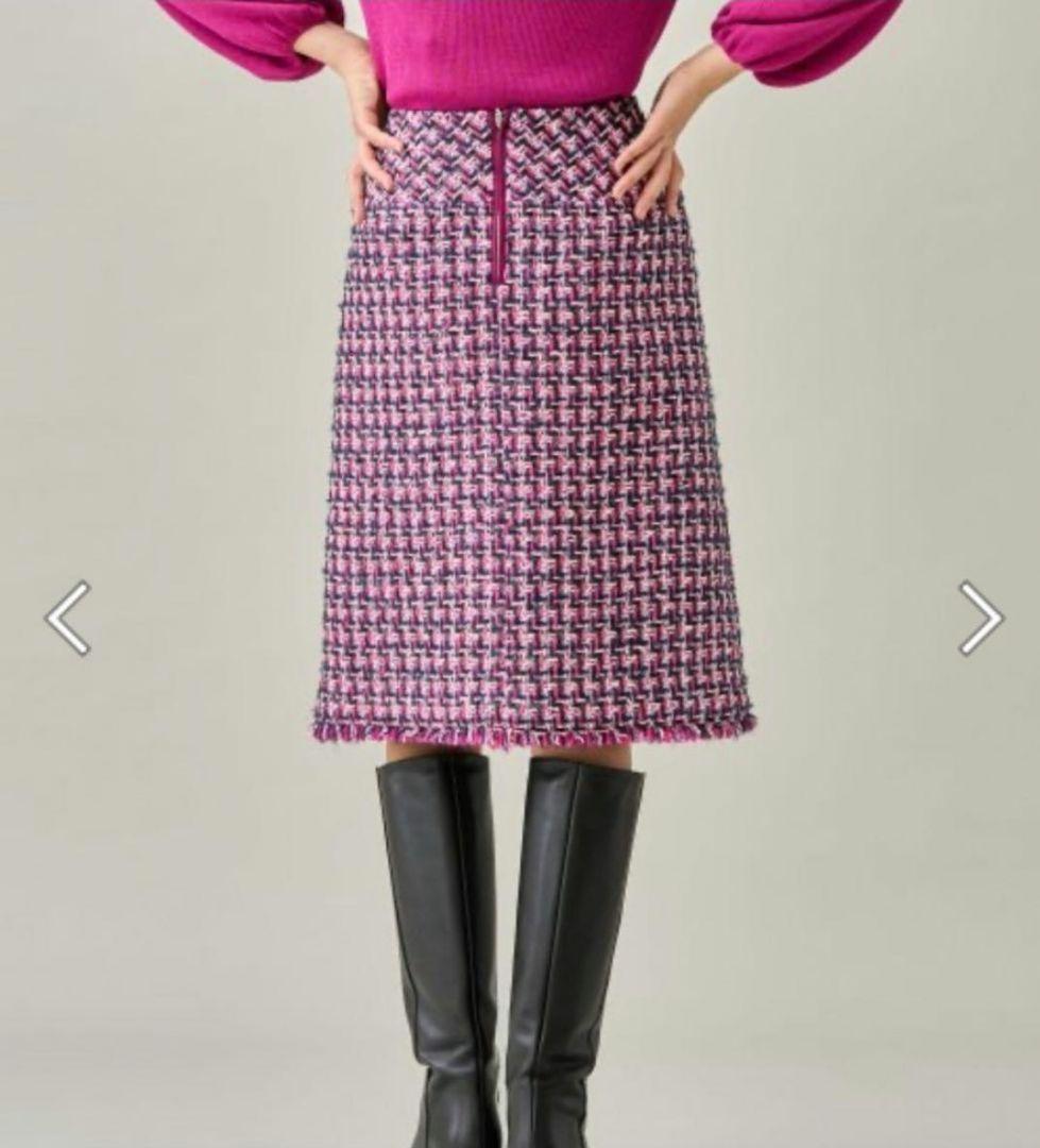 ✨ANAYI✨アナイ LINTON 定価5万 ファンシーツイード スカートピンク