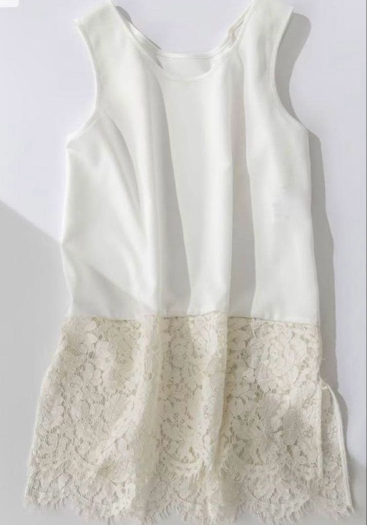 新品✳︎23区✳︎今期レースコンビストレッチ マット サテン インナー タンクトップ