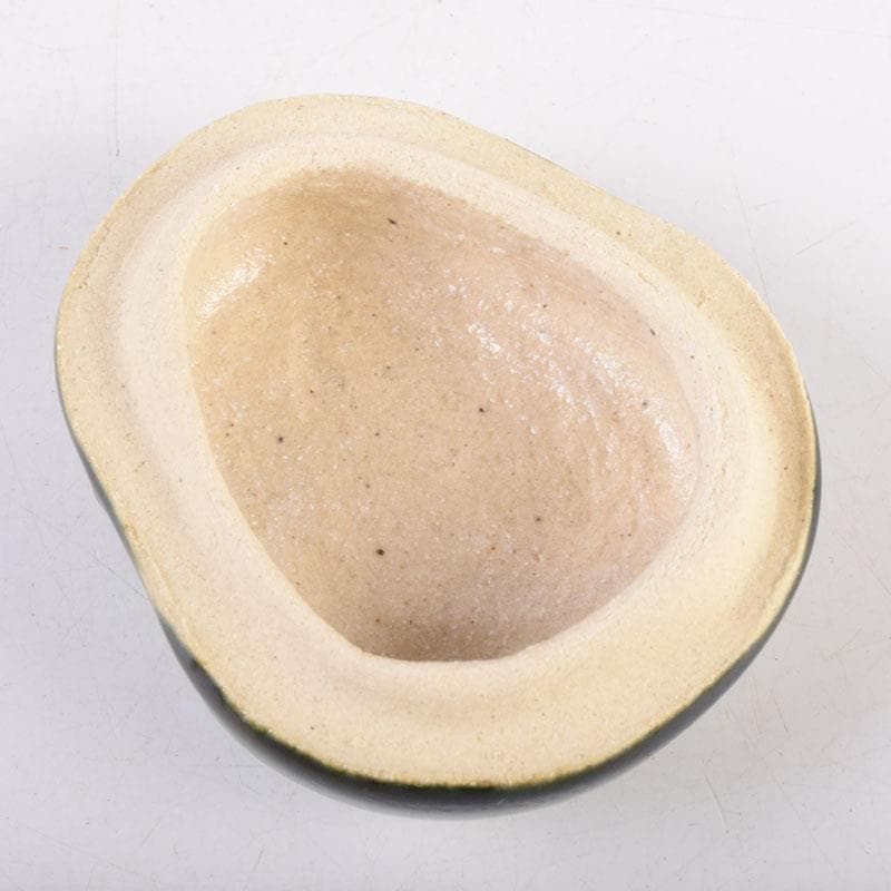 茶道具　桃山窯造　御題　笑み香合　共布共箱　C　8393